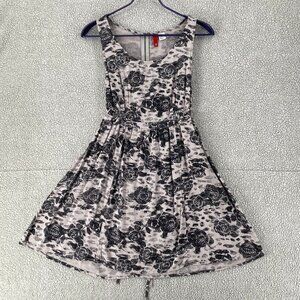 H&M Black and Cream Floral Midi Dress